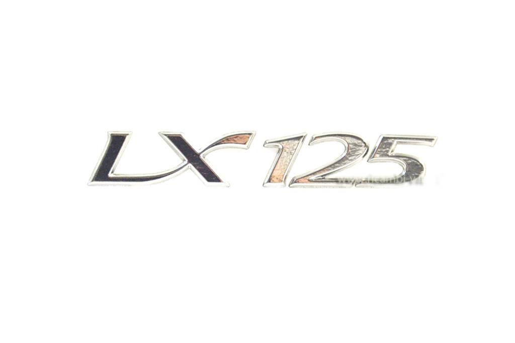 Schild "LX125" verchromt 