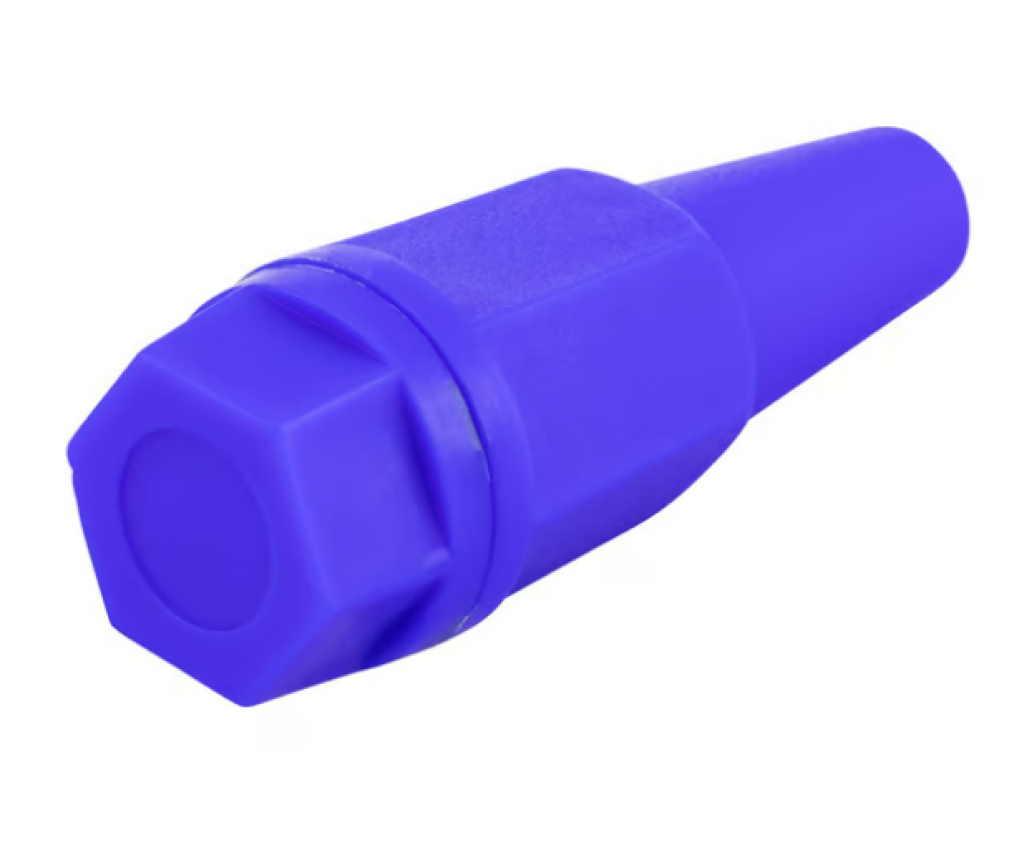 Scatola porta candela in plastica di colore blu 