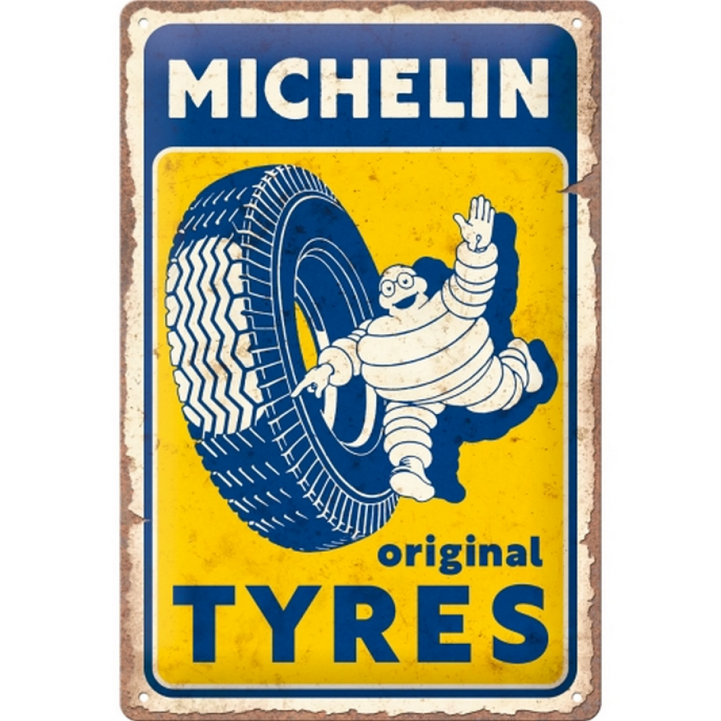 Locandina in latta Michelin - Original Tyres 