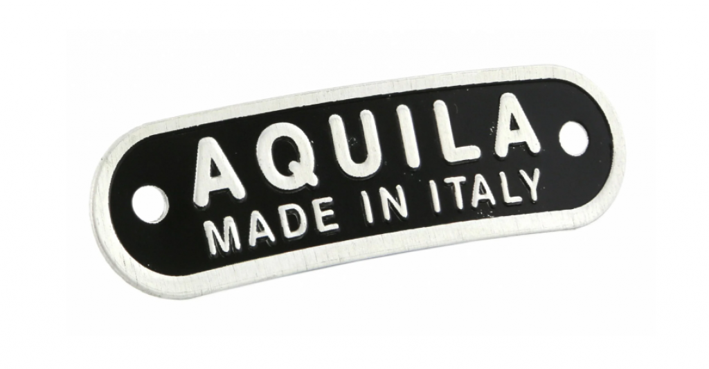 Schild Aquila Made in Italy für Sattelbezug 