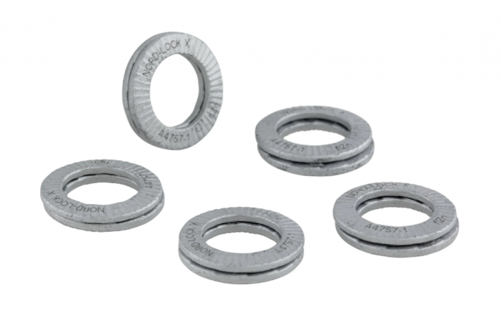 Kit 5pz rondella elastica di sicurezza cerchione SIP (tubeless) M8 mm Ø 13,5x8,7 mm (spessore): 2,5mm, type NLX8, NORD-LOCK per cerchi tubeless SIP 