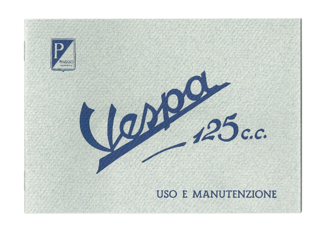 Libretto uso e manutenzione tipo ORIGINALE dal 1951-1952 per Vespa 125 V30>33T 