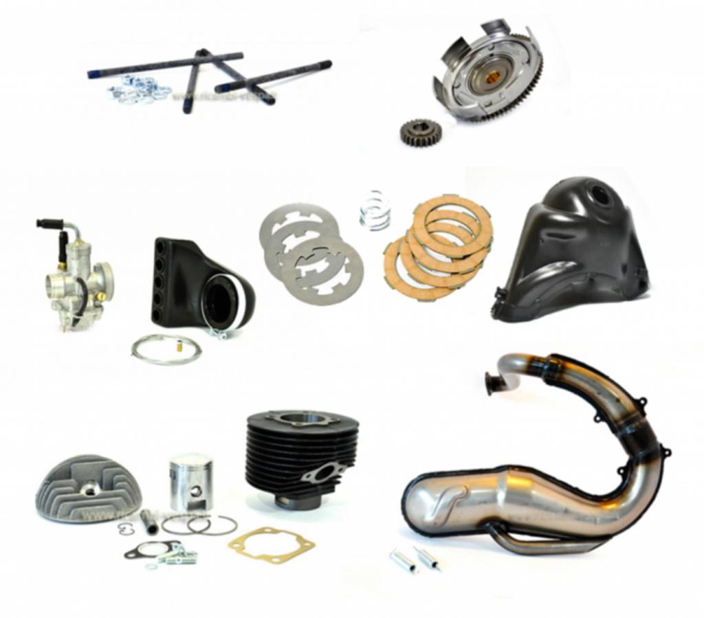 Kit Tuning 130 cc DR, Vergaser Polini 24/24, Auspuff Proma 